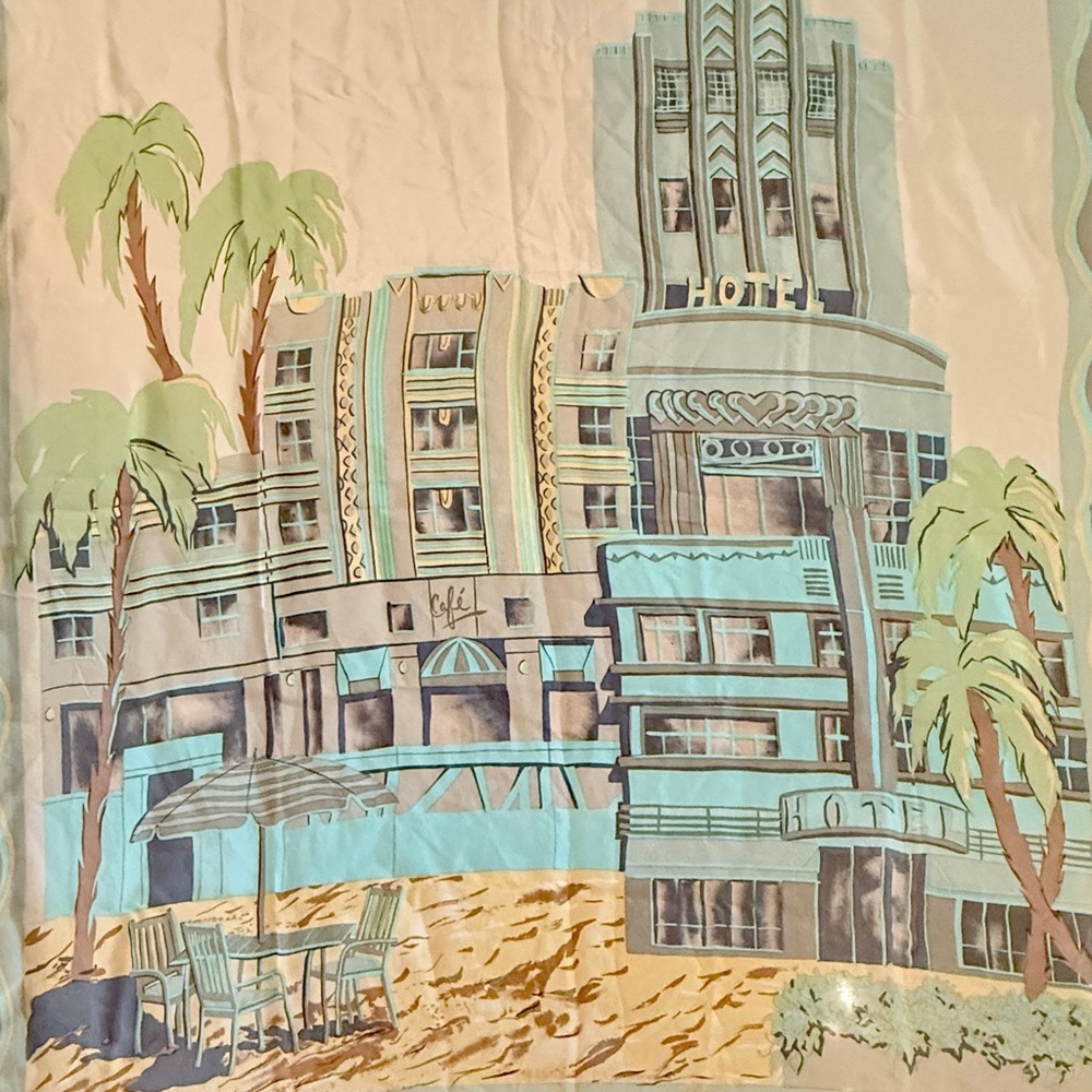 Vintage Echo Silk Print Scarf